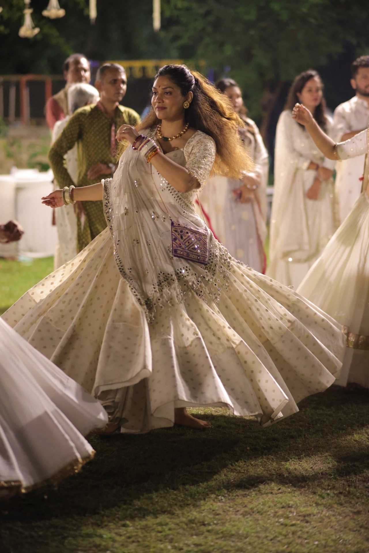 Twirl in ivory chaniya