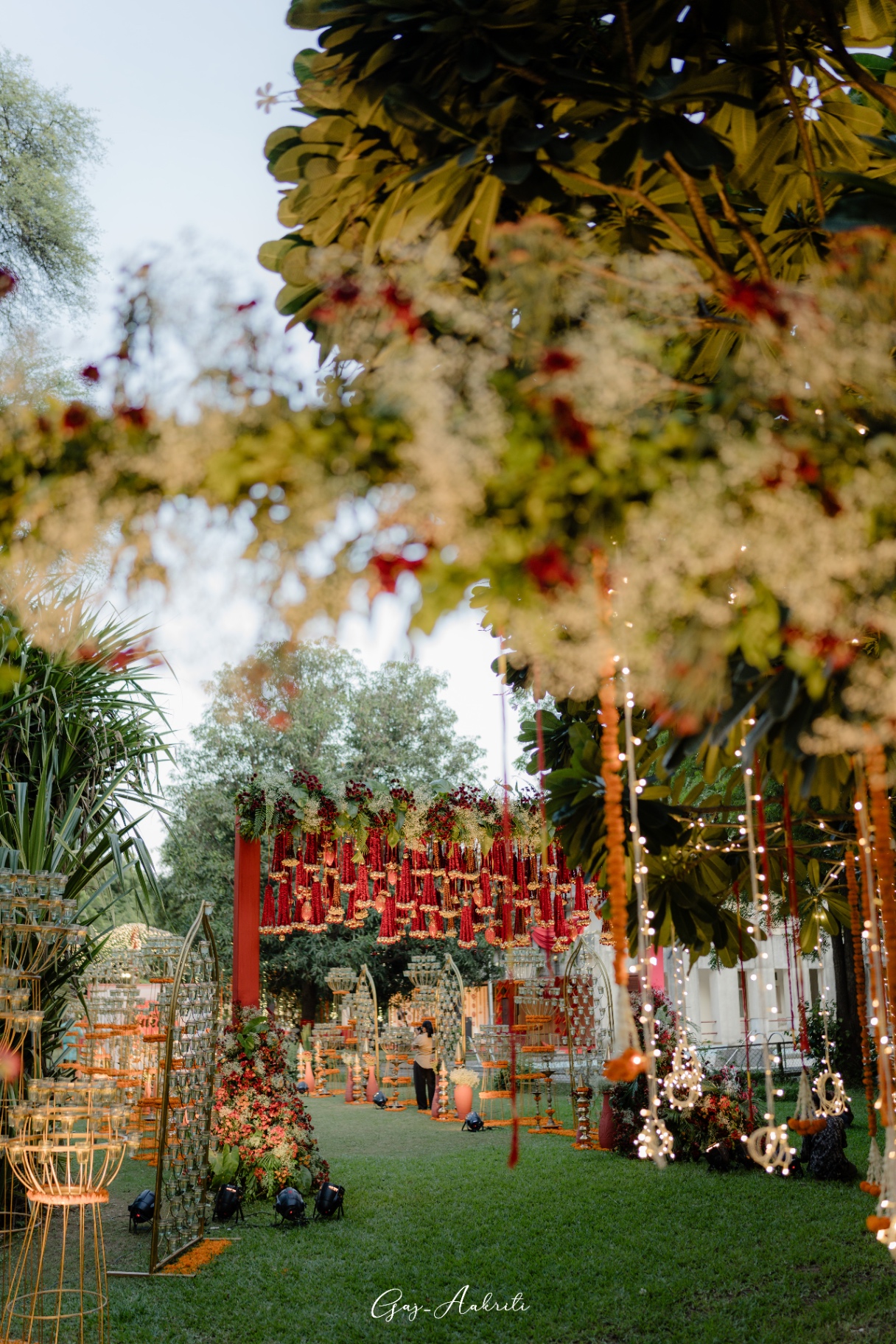 Garden venue at golden hour