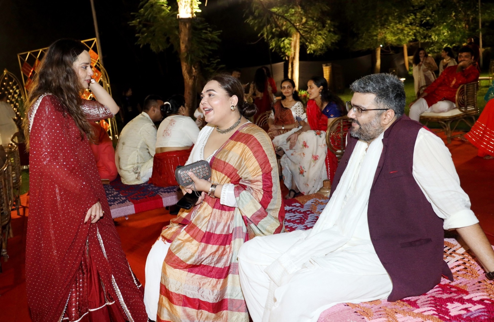 Guests chatting in lounge seating