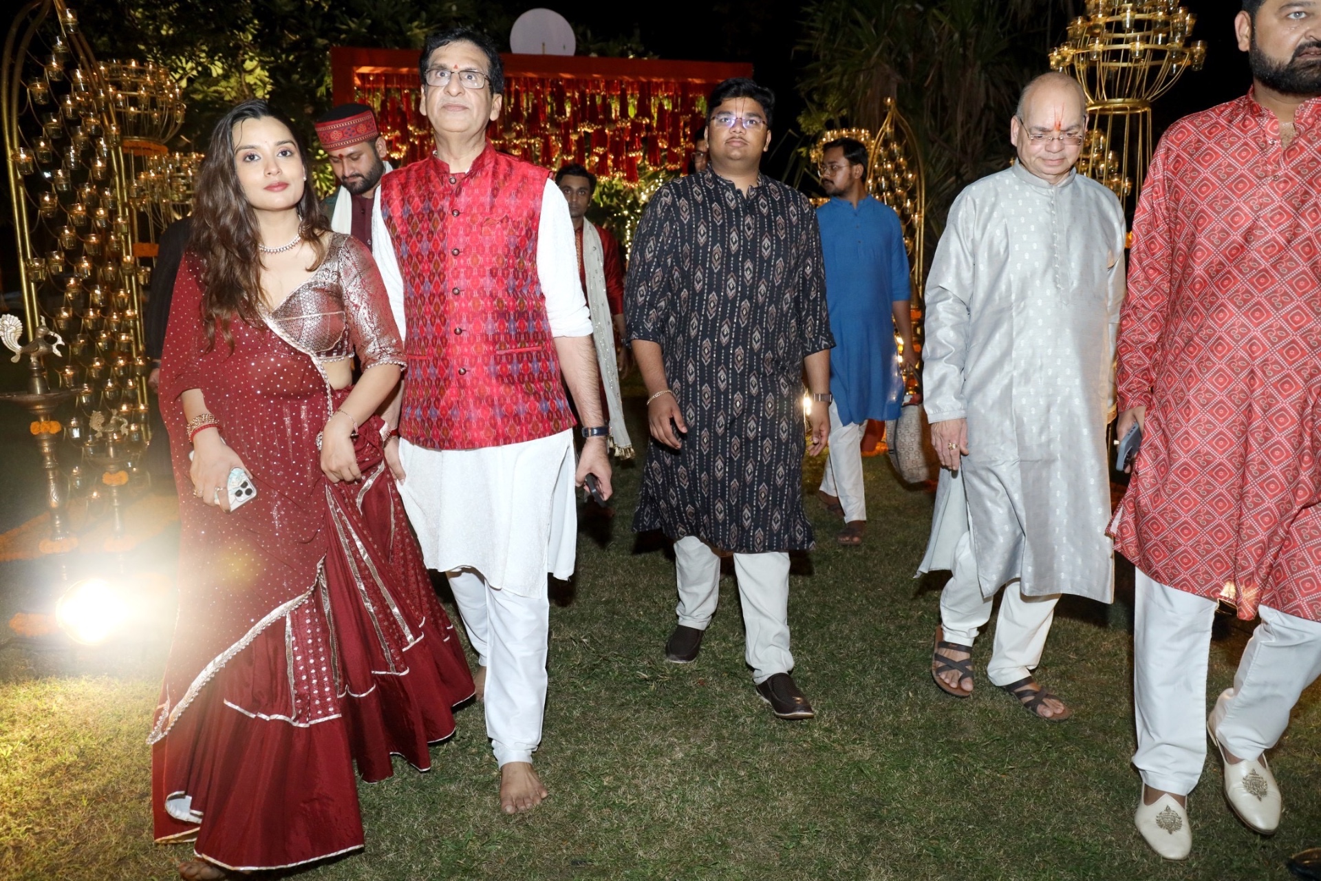 Family entering the venue